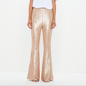 Peace + Love Gold Sequin Flared Pants